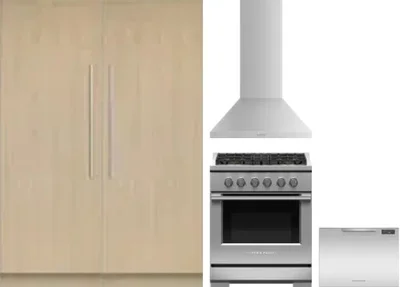 5 Piece Package Includes Refrigerator, Freezer, Range, Hood And Dishwasher